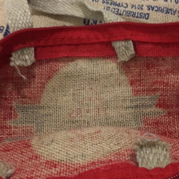 BURLAP Zip Tote Bag Royal Basmati Rice reuse ♻️ repurposed - Picture 3 of 4